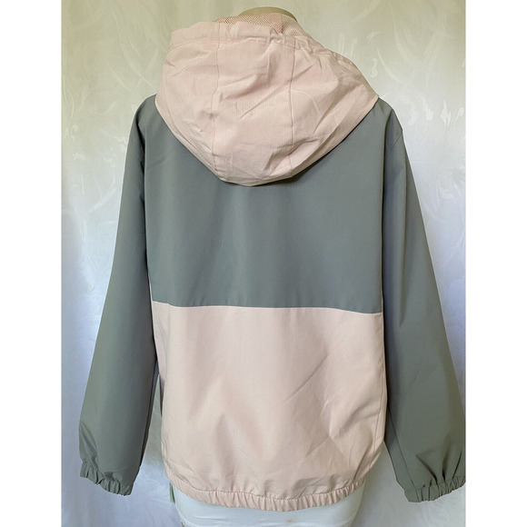 VOYAGER HOODED WINDWEAR STRETCH JACKET WOMEN PINK GRAY WIND WATER RESIST… - Picture 3 of 4
